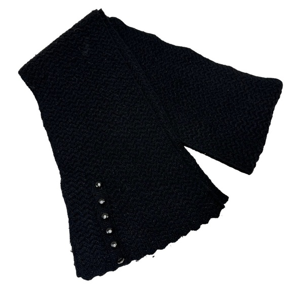 Anne Klein Vintage Black Knit Scarf - Picture 1 of 4